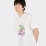 リゾグラフィックバーフィンショートスリーブTシャツ(White)
