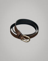 Basic leather belt_brown