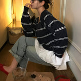 [MADE] Rollipop, striped V-neck knit