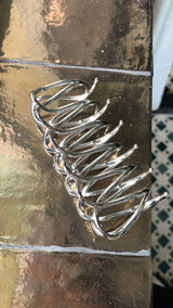 Metal silver fork hair claw