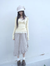 petal frill skirt