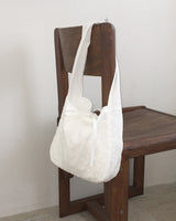 Mooh punching Lace Ribbon Cotton Bag