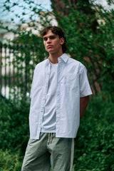 TEMPUS オーバーフィットハーフスリーブシャツ (WHITE)