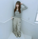 レースレターTシャツ (gray)