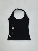 Flower Stud Halter Top