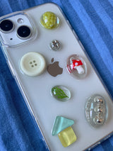 サマーバケーションボタンキノコフルーツスマホケース