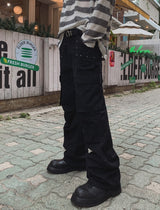 アキ スタッズ パラシュート カーゴ パンツ