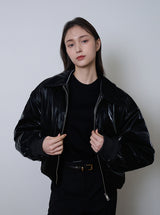 Salina leather bomber (black)