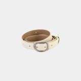 MIDDLE BUCKLE LEATHER BELT_2 COLOR