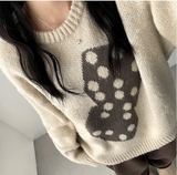 Somyi Bold Dice Graphic Oversized Fit Knitwear