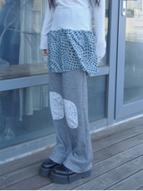 floral patch pants