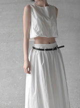 Cloud Nylon Crop Blouse