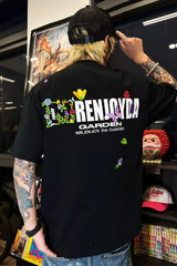 フローラルエンブロイダリーTシャツ