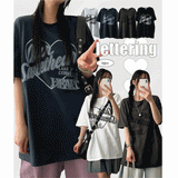 アワーハートレタリングオーバーサイズショートスリーブTシャツ