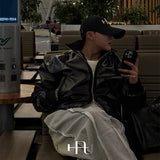 [HFORUS MADE]Blend leather crop jacket