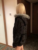 [MADE] FLEECE FUR MILITARY CAMO HOOD