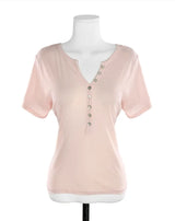 list button loose short sleeve tee