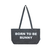 Star Bunny Tail Tote Bag _ Black