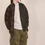 double check deconstructed shirt_brown
