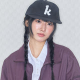 k-logo applique cap black