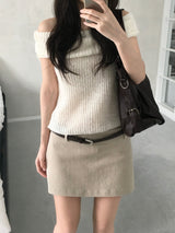 Vine Low-rise Mini Skirt (4 colors)