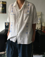 HX Harvey Embroidery Short Sleeve Shirt White