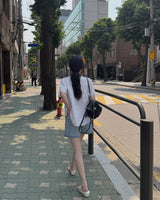 Lemin denim shorts