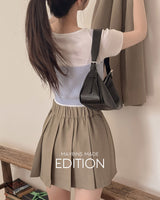 [MADE] Duell pleats mini skirt