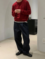 Crop round knit(5color)