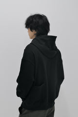 BPT シンボルロゴアップリケフーディー ブラック