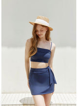 Belted Top & Bottom Set Blue