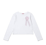 CORSAGE SIDE POINT SLIM LONG SLEEVE