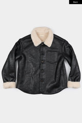 Lux eco fleece leather mustang