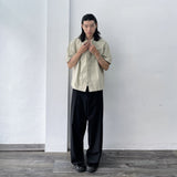 Relaxed Pleat Wide Trousers
