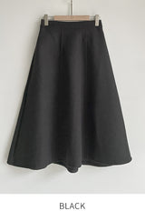 [3 piece set] ReadyU Half-Neck Knit Wool Vest Skirt Set