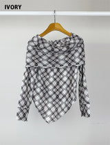 ARGYLE OFF SHOULDER LONG SLEEVE (2C)