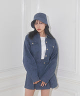 UNISEX 総柄ツイルバケハ