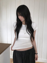 26SS★ [MADE] Ahen Basic Slim Short Sleeve T-shirt