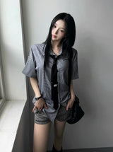 26SS★ [ MADE / Tie Set ] シルクストライプクラシックシャツ半袖バージョン