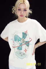 プリントラウンドネック半袖Tシャツ