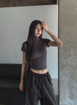 [U-BASIC] ジェリーリブスリムポーラー半袖Tシャツ