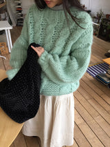 パフリバーシブルドットバッグ (2color)
