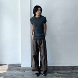 レトロ ウォッシュド シルエット カーゴパンツ