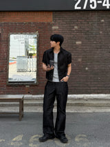 Glossy Flared Jeans