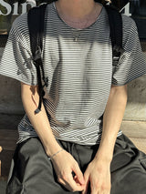 ノアストライプルーズフィットTシャツ