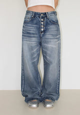 5-BUTTON WASHED DENIM