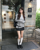 ボタンラップスカート