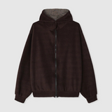Betty Check Point Fleece Hoodie Zip-Up
