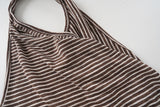 Romy Stripe Drape Halter Top