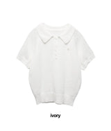 モナルカラー ショートスリーブ ニットTシャツ